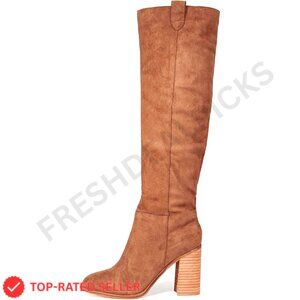 Brand New Erocalli Boots 6 Brown Suede High Heel